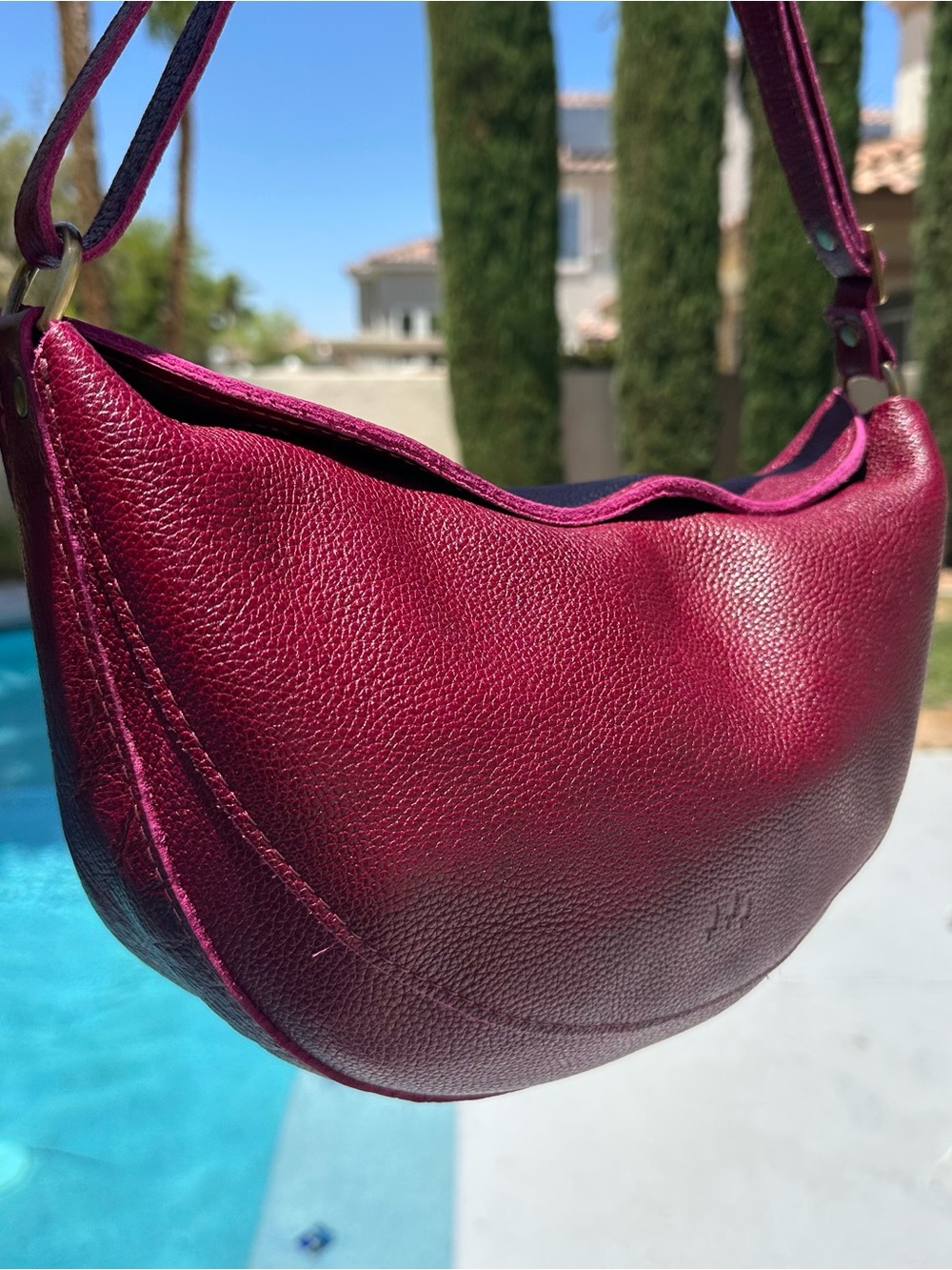 Portland leather goods orchid large koala